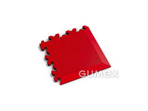 Nábehový roh FORTELOCK 2026 k dlaždici FORTELOCK, hrúbka 7mm, 140x140mm, 92°ShA, dezén koža, PVC, svetlo červený